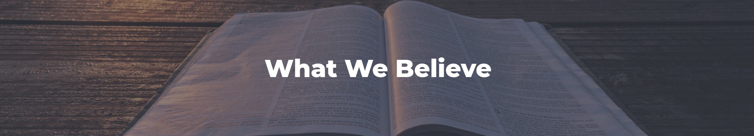 What We Believe